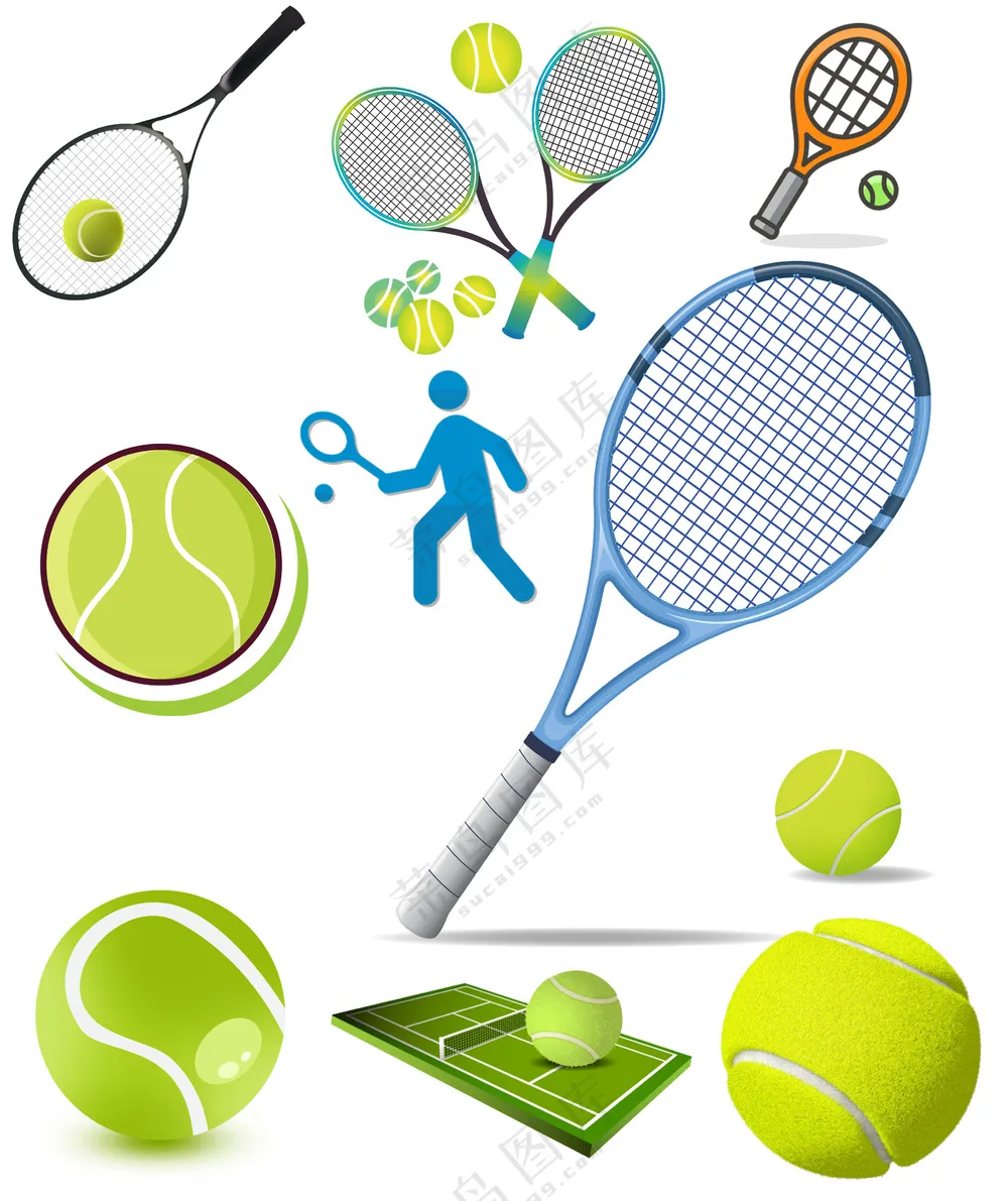 网球运动器材元素大集合