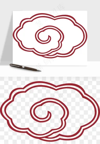 国潮祥云矢量png免抠