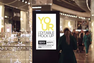 室内商场广告牌落地灯箱海报-186