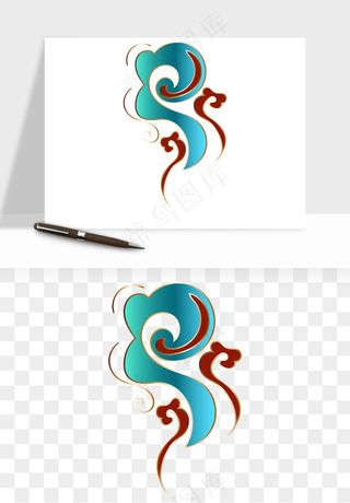 国潮敦煌云纹祥云云彩png免抠