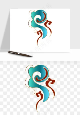 国潮敦煌云纹祥云云彩png免抠