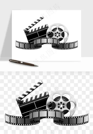 电影黑胶胶片元素png免抠