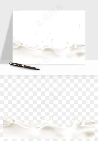 飞溅的牛奶牛奶杯元素png免抠