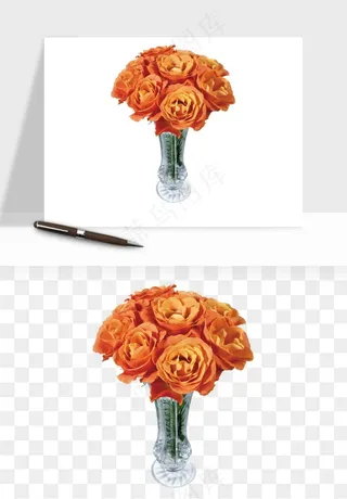 花瓶摆件花艺png免抠图