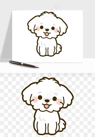 卡通狗狗猫咪png免抠