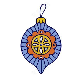 圣诞树装饰球 民族风花纹圣诞装饰