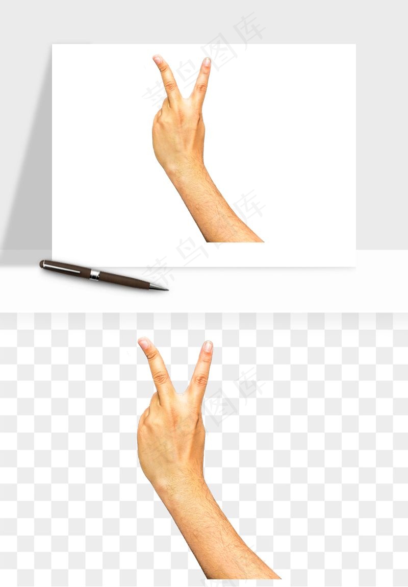 手势手部动作手指png免抠