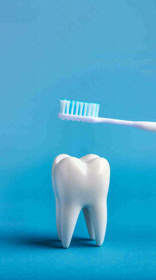 牙医牙科牙齿清洁美白插画背景
