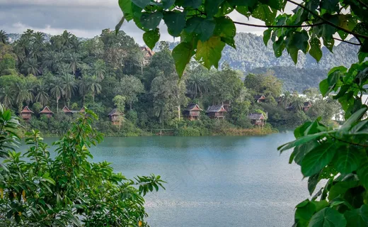 静谧湖光：自然绿色风格摄影