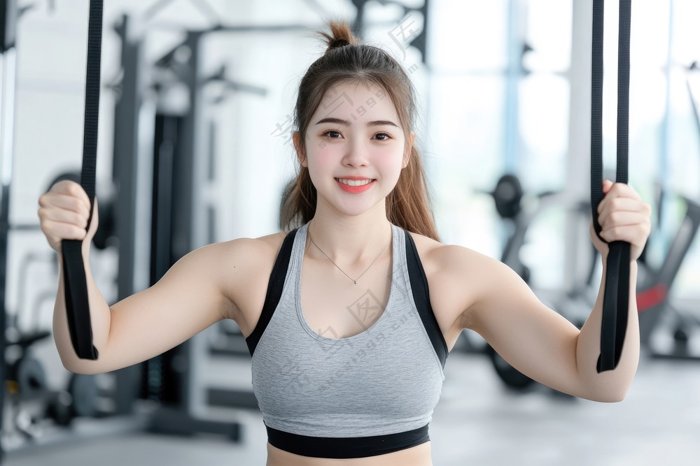 健身馆运动健身美女图片