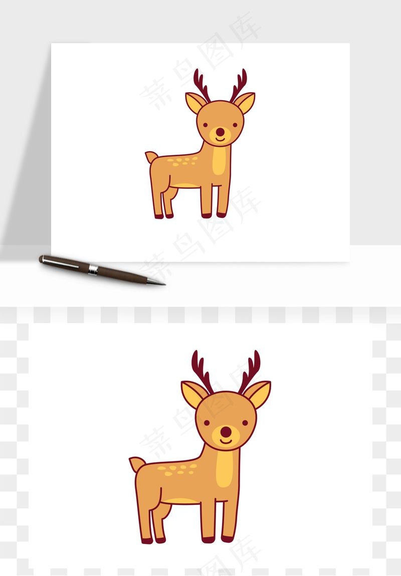 梅花鹿小鹿矢量