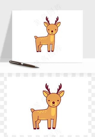 梅花鹿小鹿矢量
