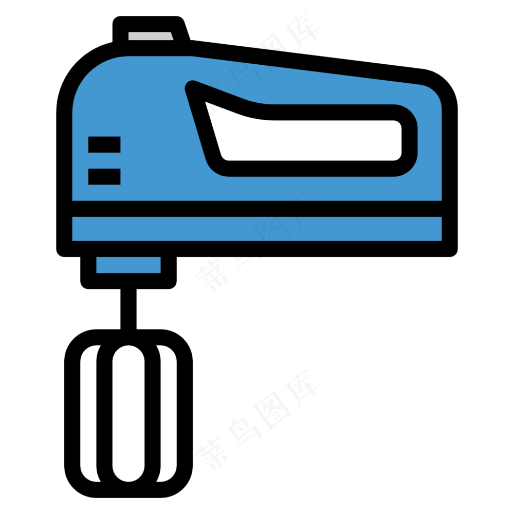 打蛋器 搅拌器 厨房用品 线性色彩图标