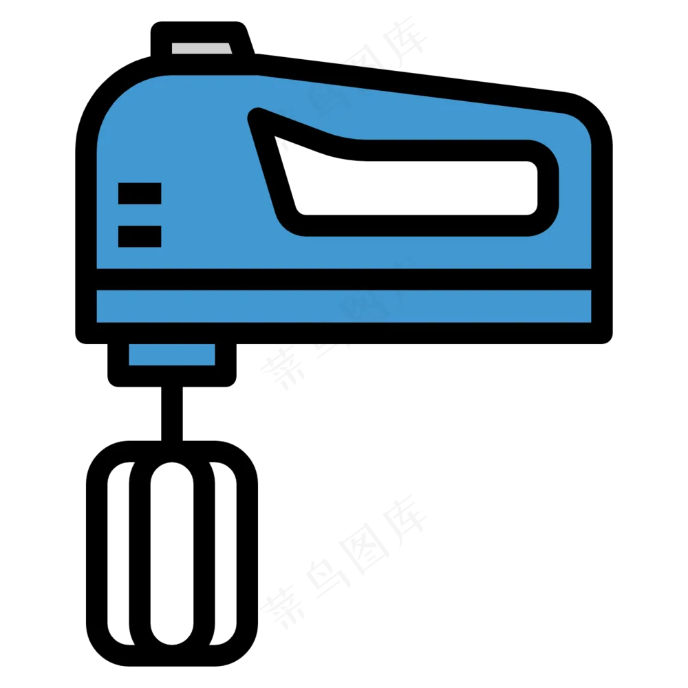 打蛋器 搅拌器 厨房用品 线性色彩图标