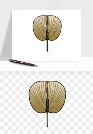 古风扇子元素png免抠
