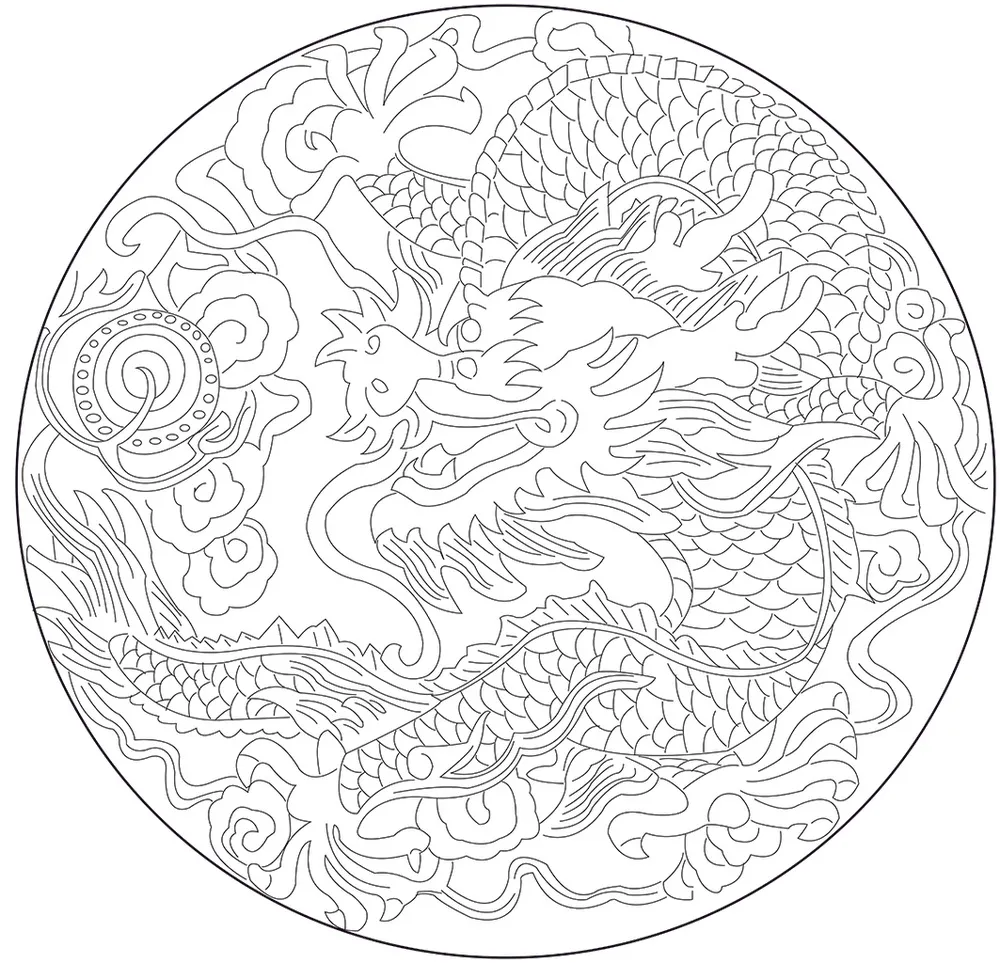 矢量图 龙戏珠