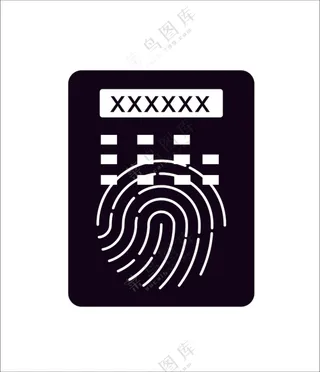 指纹密码锁图标
