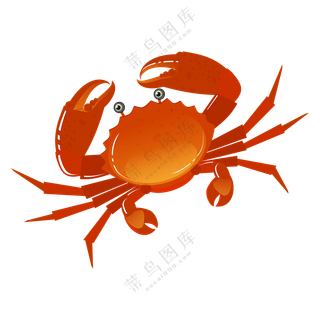 螃蟹透明底图素材