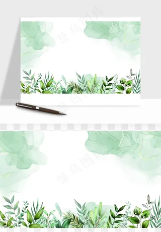 水彩花卉手绘矢量背景