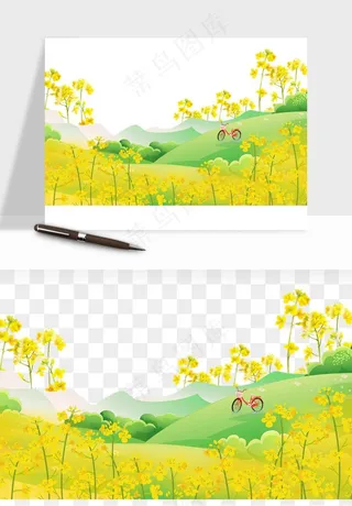油菜花田png免抠