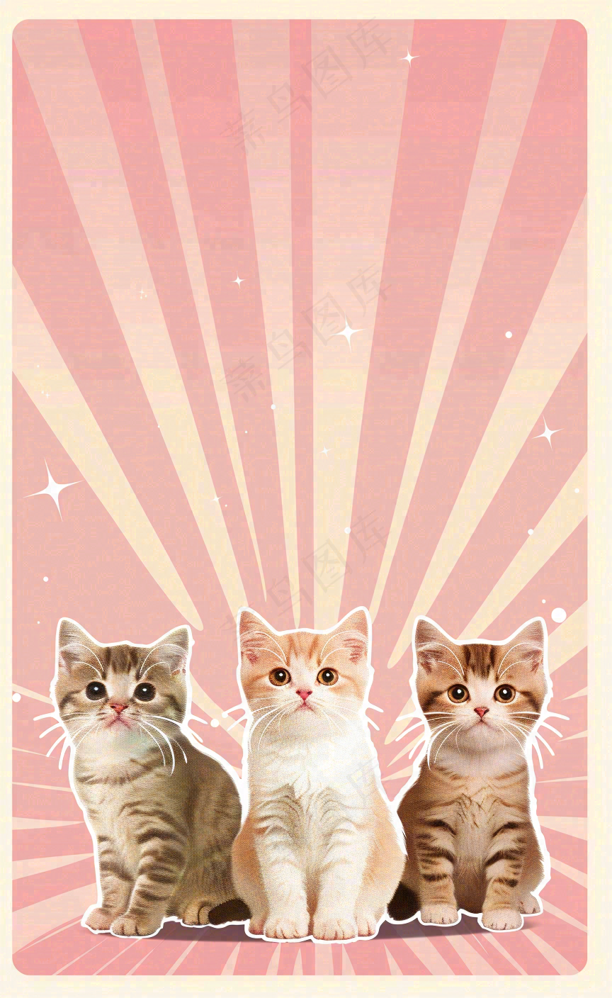 宠物生活馆猫狗卡通插画背景