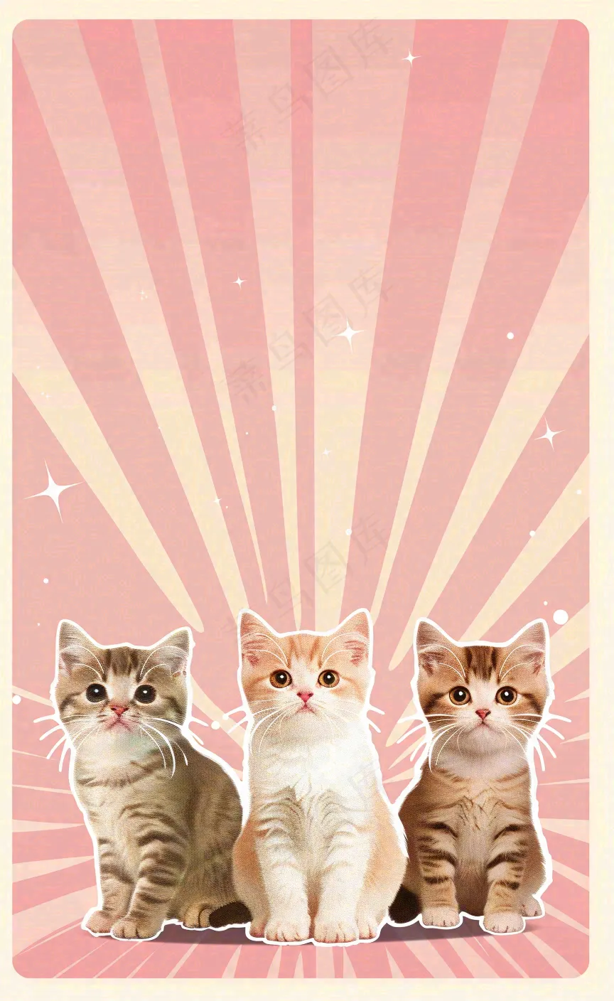 宠物生活馆猫狗卡通插画背景