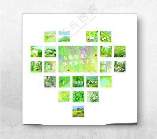 爱心墙背景广告设计