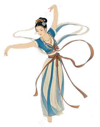 免抠国风工笔画仙女人物