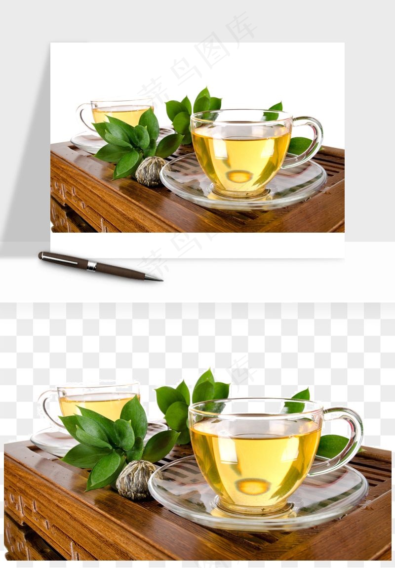 清新绿茶png免抠