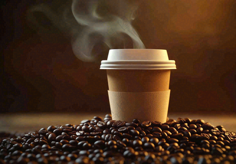 咖啡拿铁下午茶饮品摄影图