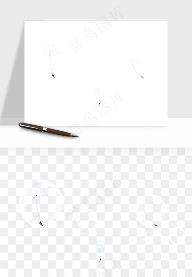 唯美蒲公英种子png免抠