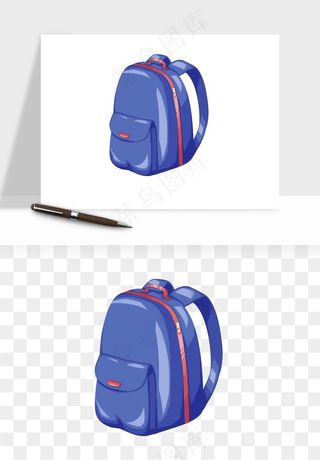 卡通书包背包双肩包png免抠