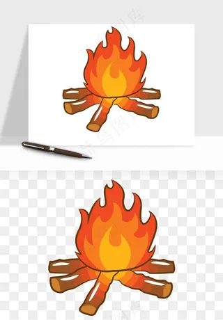 帐篷露营篝火png免抠