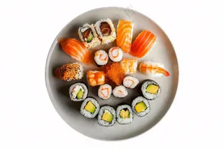 各类寿司三文鱼寿司日本料理摄影图免抠