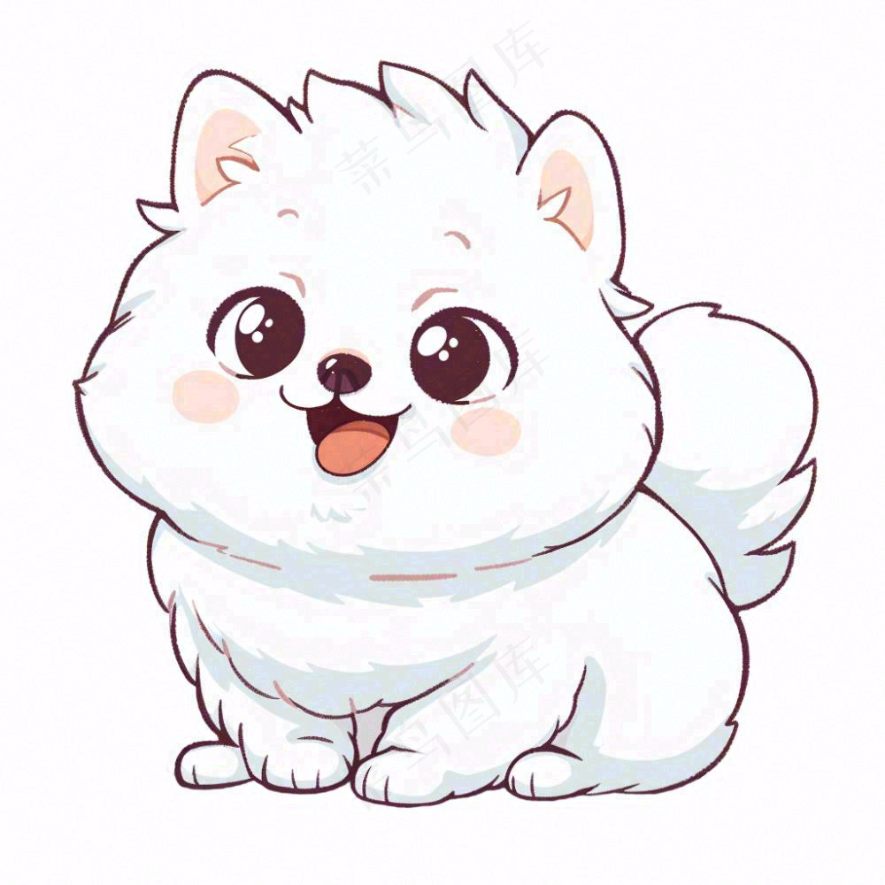 小狗宠物动物卡通插画免抠