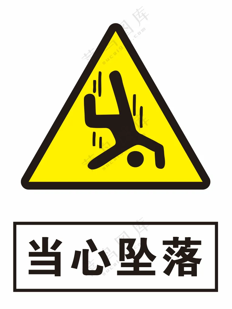 当心坠落警示标识