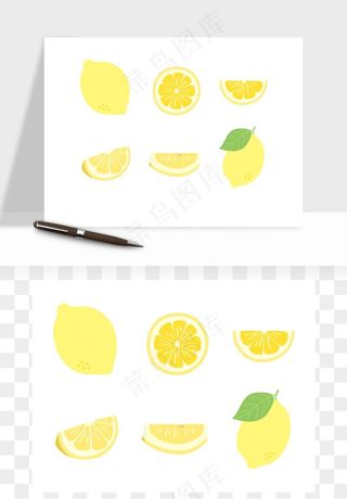 手绘柠檬矢量