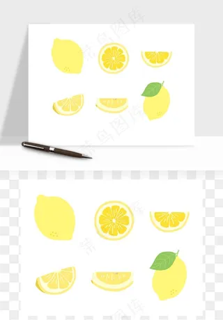手绘柠檬矢量