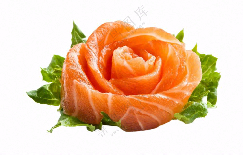 三文鱼刺身食物摄影图免抠