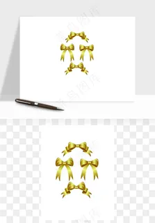 蝴蝶结丝带彩带矢量png免抠