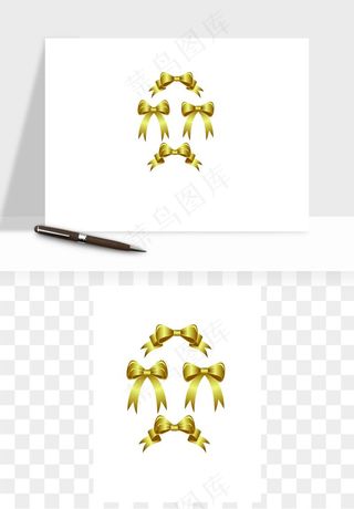 蝴蝶结丝带彩带矢量png免抠