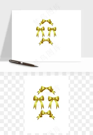 蝴蝶结丝带彩带矢量png免抠