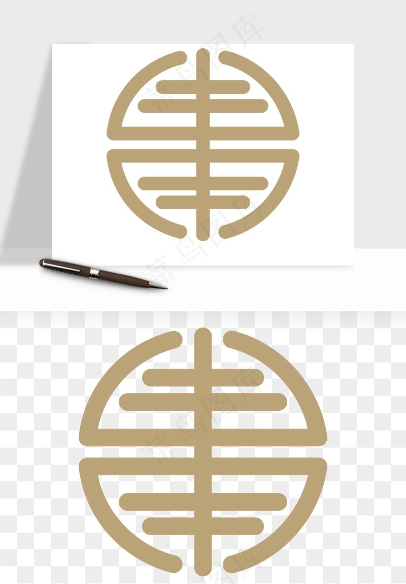 中式镂空古典图案png免抠