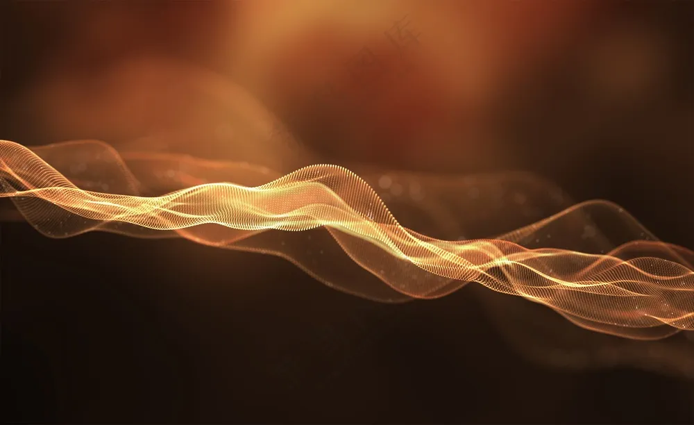 金色螺旋粒子科技背景图 金色螺旋粒子科技背景图