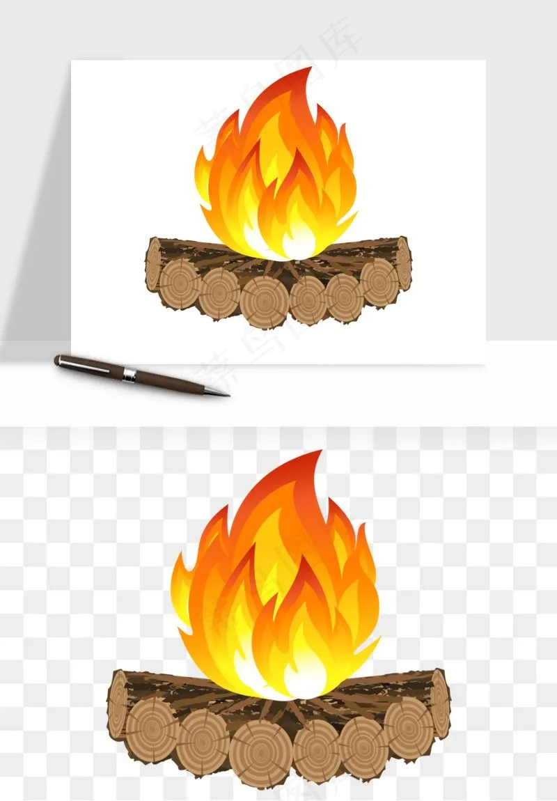 帐篷露营篝火png免抠