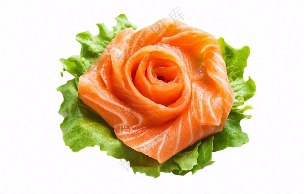 三文鱼刺身食物摄影图免抠