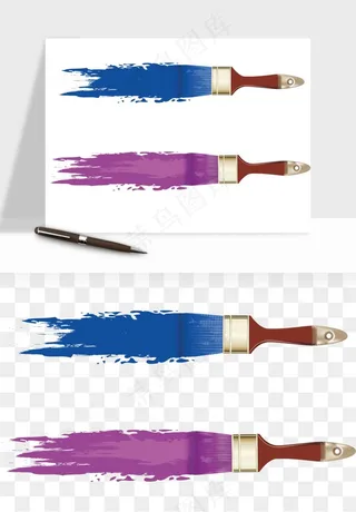 油漆刷子粉刷png免抠