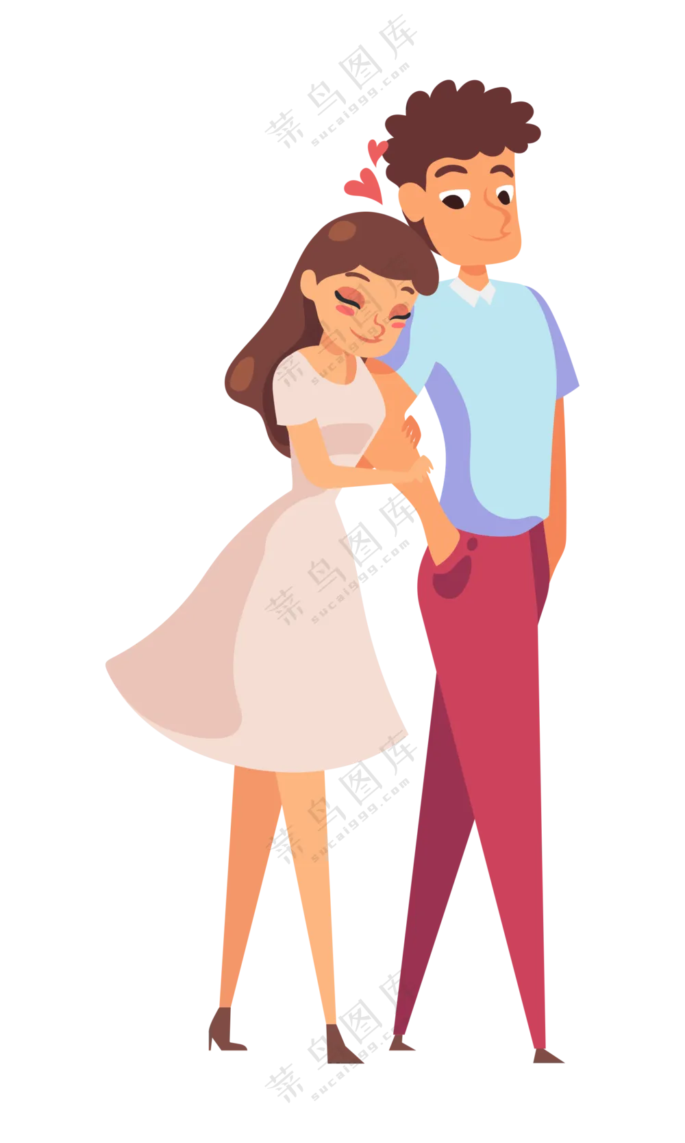 浪漫甜蜜的卡通情侣素材 (2)