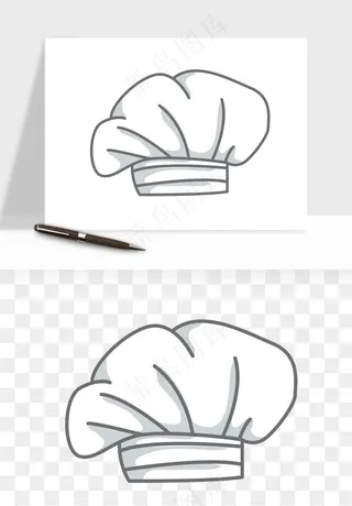卡通厨师帽子png免抠