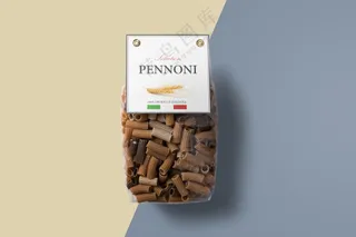 通心粉透明包装标签样机超市品牌vi提案PS模板06